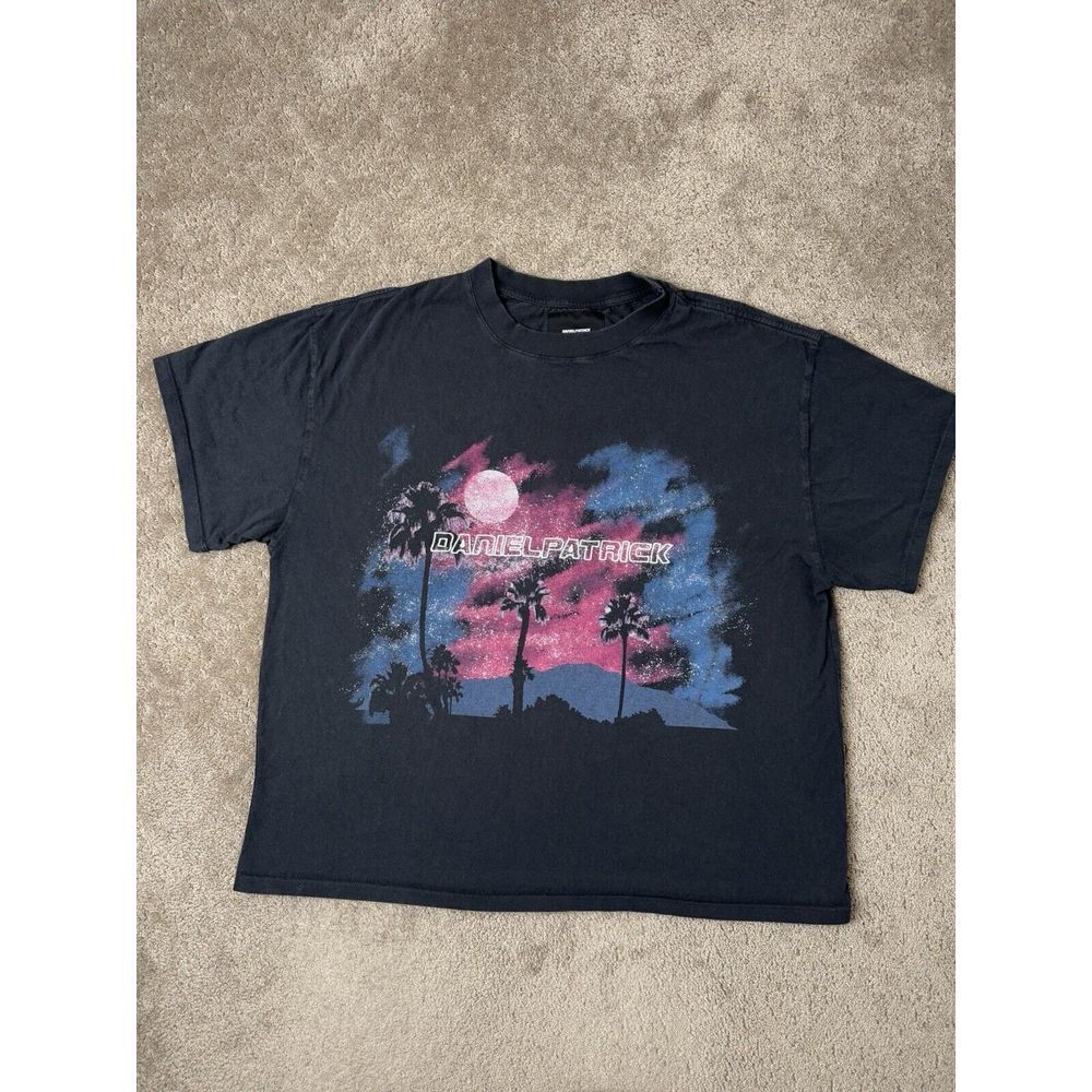 Mens Tshirt Daniel Patrick LA Nights Tee Luxury Streetwear, Size L